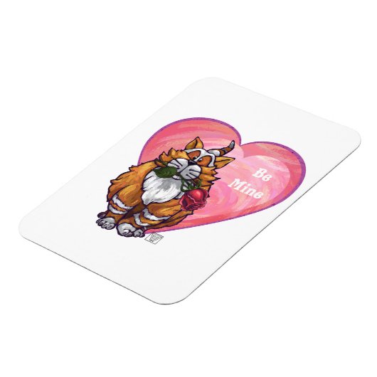 Magnet Flexible Ginger Cat Saint-Valentin (Côté Gauche)