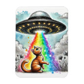 Magnet Flexible Ginger Kitty et l'OVNI (Vertical)