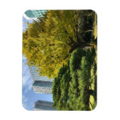 Magnet Flexible Ginkgo jaune doré et pin (Vertical)