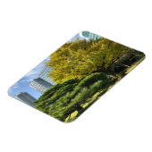 Magnet Flexible Ginkgo jaune doré et pin (Côté Gauche)