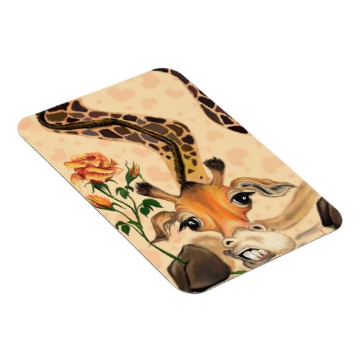 Magnet Flexible Girafe romantique - Gentleman - Ajoutez votre text (Côté Droit)