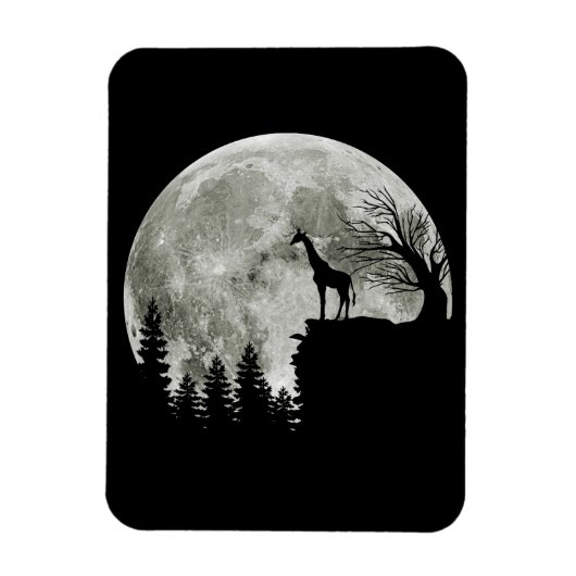 Magnet Flexible Girafe Standing On Moon Halloween Poison For Her (Vertical)