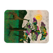 Magnet Flexible Girafe sur les Avions d'Afrique (Horizontal)