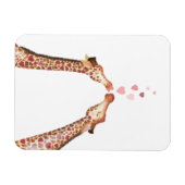 Magnet Flexible Girafes de baisers mignonnes aimant Saint-Valentin (Horizontal)