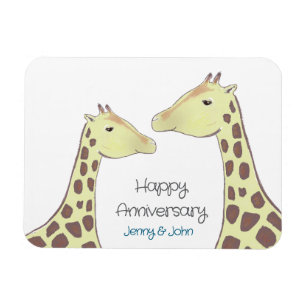 Magnet Flexible Giraffe Couple Mariage Anniversaire