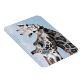 Magnet Flexible Giraffe embrasse son veau (Côté Droit)