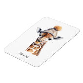Magnet Flexible Giraffe en casquette d'hiver personnalisable (Côté Gauche)