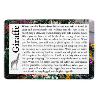 Magnet Flexible Giraffe - Un poème sur la guérison
