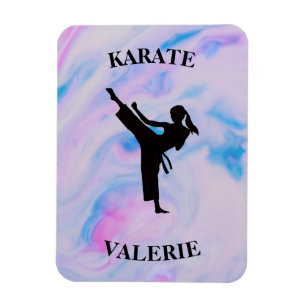 Magnet Flexible Girls Karate Pastel Swirl