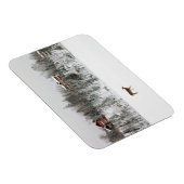 Magnet Flexible Glace et neige | Cerf en Neige Québec, Canada (Côté Droit)