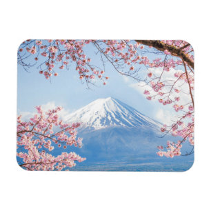 Magnet Flexible Glace et neige   Cherry Blossoms Mt. Fuji Japon