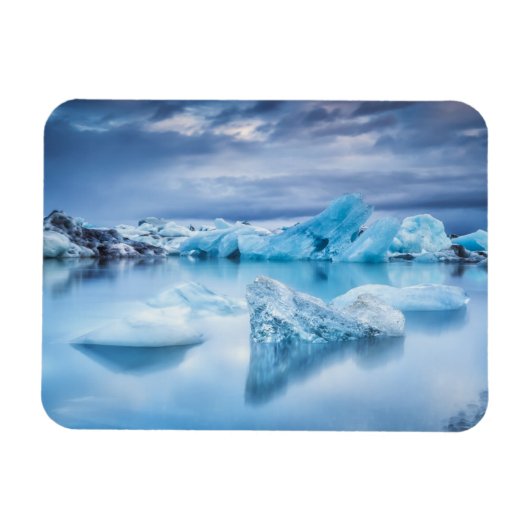 Magnet Flexible Glace et neige | Lagune Jokulsarlon, Islande (Horizontal)