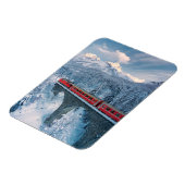 Magnet Flexible Glace et neige | Train Express Red Bernina Suisse (Côté Gauche)
