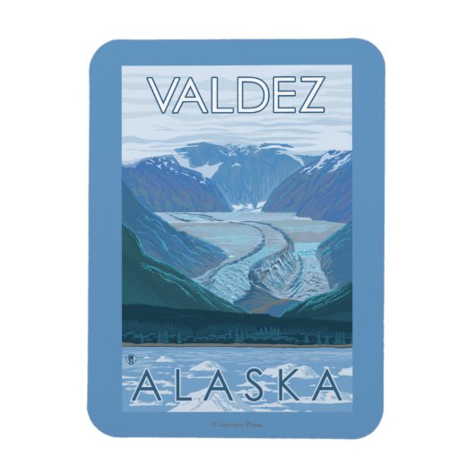 Magnet Flexible Glacier Scene - Valdez, Alaska (Vertical)
