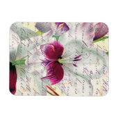 Magnet Flexible gladiolus art calligraphie collage (Horizontal)