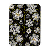 Magnet Flexible Glam aux flocons dorés de minuit (Vertical)