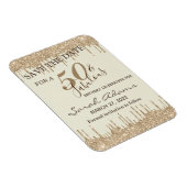Magnet Flexible Glam Gold Brown Drip 50 Fab Anniversaire Enregistr (Côté Droit)