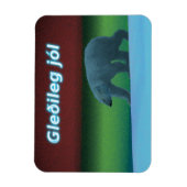 Magnet Flexible Gleðileg Jól - Ours polaire (Vertical)