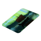 Magnet Flexible Gleðileg jól - Viking Ship And Northern Lights (Côté Gauche)