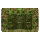 Magnet Flexible Glitter Measuring Conversion Kitchen Measure Guide (Horizontal)