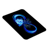 Magnet Flexible Glowing infinity with blue rose (Côté Droit)