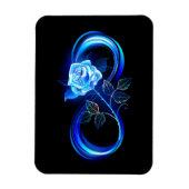 Magnet Flexible Glowing infinity with blue rose (Vertical)