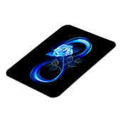 Magnet Flexible Glowing infinity with blue rose (Côté Gauche)