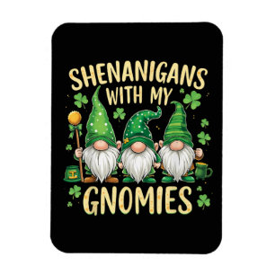 Magnet Flexible Gnome de la Fête de la Saint-Patrick Chanceux Trèf