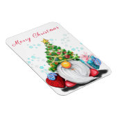 Magnet Flexible Gnome mignonne avec arbre de Noël Casquette et cad (Côté Droit)