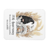 Magnet Flexible Gnome Pampas Grass 50e anniversaire Mariage (Horizontal)