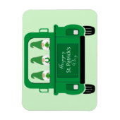 Magnet Flexible Gnomes de la Saint-Patrick dans un camion (Vertical)