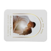 Magnet Flexible Gold Arched Frame Wedding Photo Save the Date (Horizontal)
