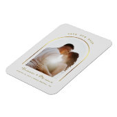 Magnet Flexible Gold Arched Frame Wedding Photo Save the Date (Côté Gauche)