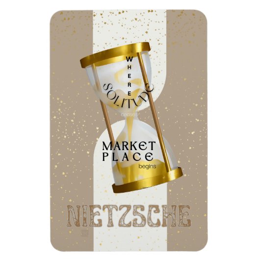 Magnet Flexible Gold Art Nouveau Introvert Philosophie citation (Vertical)