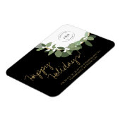 Magnet Flexible Gold Black Modern Wreath Your Logo Company (Côté Gauche)