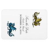 Magnet Flexible Gold Blue Dragon Enregistrer l'aimant de date (Horizontal)