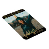 Magnet Flexible Gold Confetti Faire-part de graduation photo (Côté Droit)