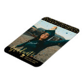 Magnet Flexible Gold Confetti Faire-part de graduation photo (Côté Gauche)