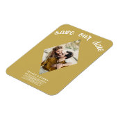 Magnet Flexible Gold Diamond Photo Wedding Enregistrer la date (Côté Gauche)