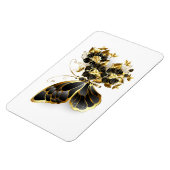 Magnet Flexible Gold flower Butterfly with Black Orchid (Côté Gauche)