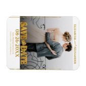 Magnet Flexible Gold Foil Calligraphie Enregistrer la photo Date (Horizontal)