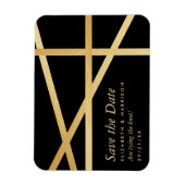 Magnet Flexible Gold Foil Effect Style géométrique Enregistrer la  (Vertical)