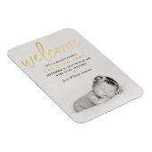 Magnet Flexible Gold Foil Photo Birth Announcement (Côté Droit)
