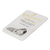 Magnet Flexible Gold Foil Photo Birth Announcement (Côté Gauche)