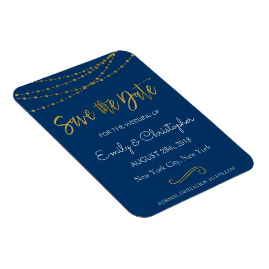 Magnet Flexible Gold Foil String Lights et Script Enregistrer la d (Côté Droit)