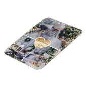 Magnet Flexible Gold Heart Sparkly Photo Joyeux Noël (Côté Gauche)