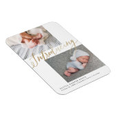 Magnet Flexible Gold Introduction Multiphoto Birth Announcement (Côté Droit)