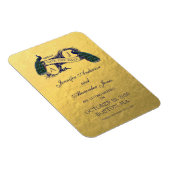 Magnet Flexible Gold Peacock Enregistrer la date (Côté Droit)