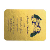 Magnet Flexible Gold Peacock Enregistrer la date (Horizontal)