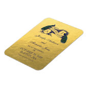 Magnet Flexible Gold Peacock Enregistrer la date (Côté Gauche)